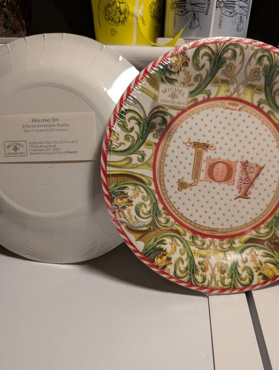 Other - Michel Creative Arts Holiday Joy Christmas Paper Appetizer Plates Set of 2 Packs